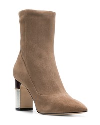 Bottines en daim marron Pollini