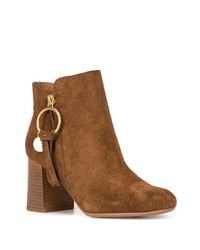 Bottines en daim marron See by Chloe