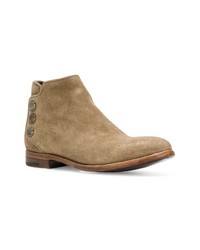 Bottines en daim marron Alberto Fasciani