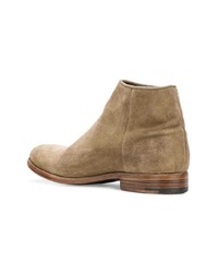 Bottines en daim marron Alberto Fasciani