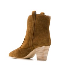 Bottines en daim moutarde Laurence Dacade