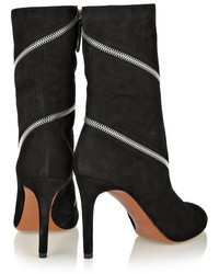 Bottines en daim noires Alaia