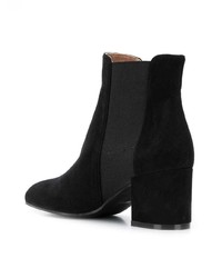 Bottines en daim noires Pollini