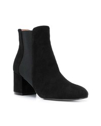 Bottines en daim noires Pollini