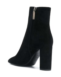 Bottines en daim noires Saint Laurent