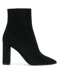 Bottines en daim noires Saint Laurent