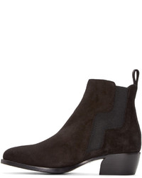 Bottines en daim noires Pierre Hardy