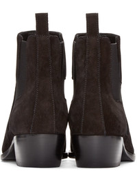 Bottines en daim noires Pierre Hardy