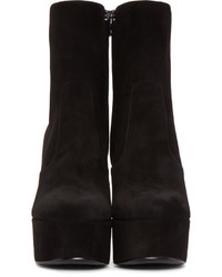 Bottines en daim noires Saint Laurent