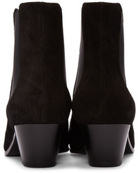 Bottines en daim noires Saint Laurent