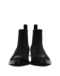 Bottines en daim noires Balenciaga