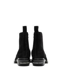 Bottines en daim noires Balenciaga