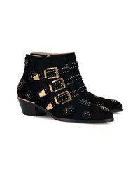 Bottines en daim noires Chloé