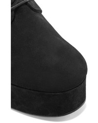 Bottines en daim noires Saint Laurent