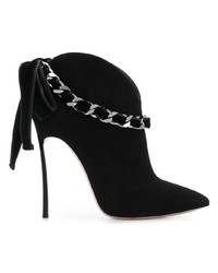 Bottines en daim noires Casadei