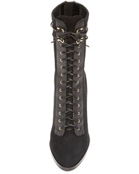 Bottines en daim noires Sergio Rossi