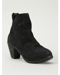 Bottines en daim noires Guidi