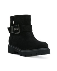 Bottines en daim noires Baldinini