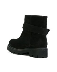 Bottines en daim noires Baldinini