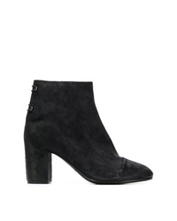 Bottines en daim noires Del Carlo