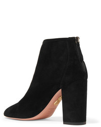 Bottines en daim noires Aquazzura