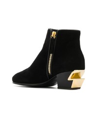 Bottines en daim noires Giuseppe Zanotti Design