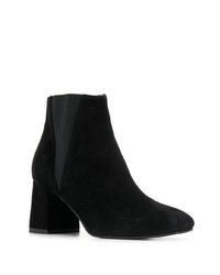 Bottines en daim noires Pollini