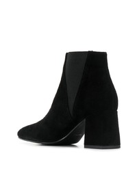 Bottines en daim noires Pollini