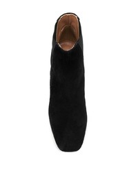 Bottines en daim noires Pollini