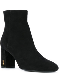 Bottines en daim noires Saint Laurent