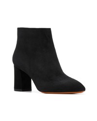 Bottines en daim noires Santoni