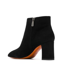 Bottines en daim noires Santoni