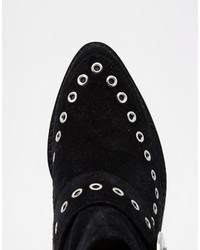 Bottines en daim noires Asos