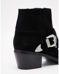 Bottines en daim noires Asos