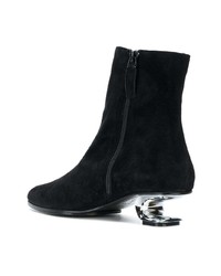 Bottines en daim noires Nicole Saldaña