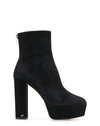 Bottines en daim noires Sergio Rossi