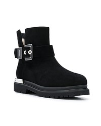 Bottines en daim noires Baldinini