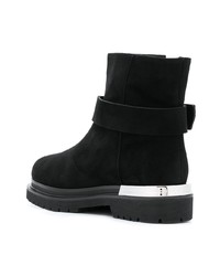 Bottines en daim noires Baldinini