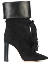 Bottines en daim noires Saint Laurent