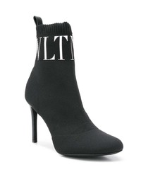 Bottines en daim noires Valentino