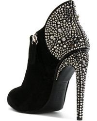 Bottines en daim noires Giuseppe Zanotti Design