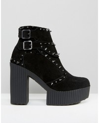 Bottines en daim noires T.U.K.