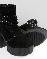 Bottines en daim noires T.U.K.