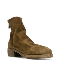 Bottines en daim olive Guidi