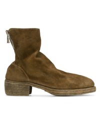 Bottines en daim olive Guidi