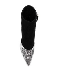 Bottines en daim ornées noires Giuseppe Zanotti Design