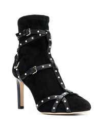 Bottines en daim ornées noires Jimmy Choo