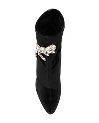 Bottines en daim ornées noires Giuseppe Zanotti Design