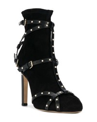 Bottines en daim ornées noires Jimmy Choo