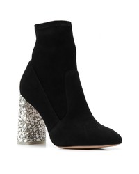 Bottines en daim ornées noires Sophia Webster